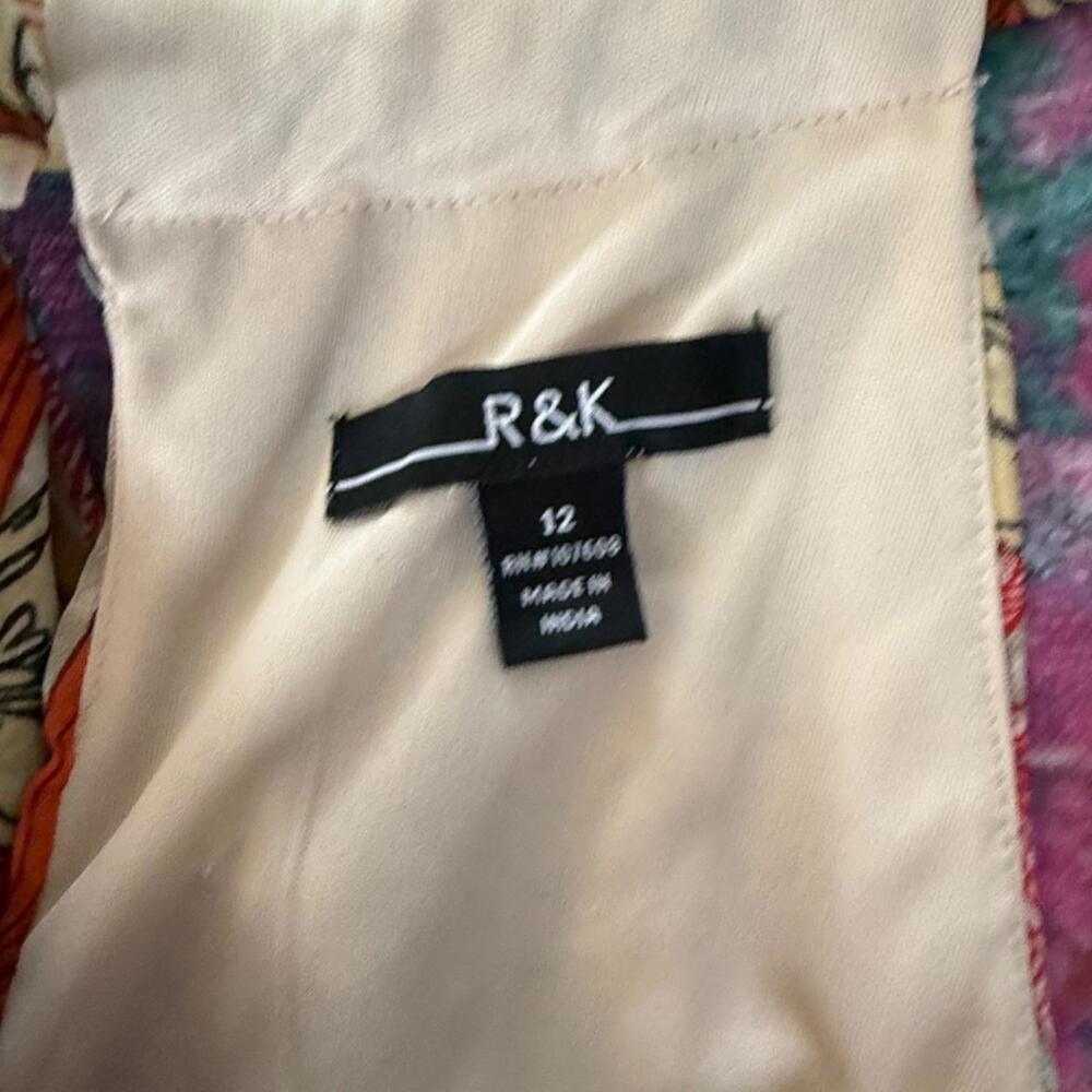 R&K Floral Tropical Halter Maxi Dress – Size 12 - Picture 4 of 5